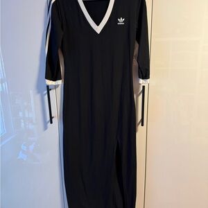 Adidas Adicolor Classic 3 Stripe Maxi  Dress